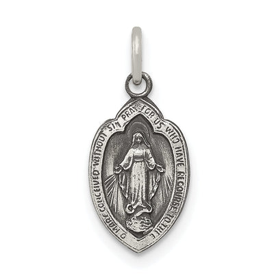 Sterling Silver Antiqued Miraculous Medal at $ 8.99 only from Jewelryshopping.com
