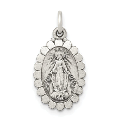 Sterling Silver Antiqued Miraculous Medal at $ 13.97 only from Jewelryshopping.com