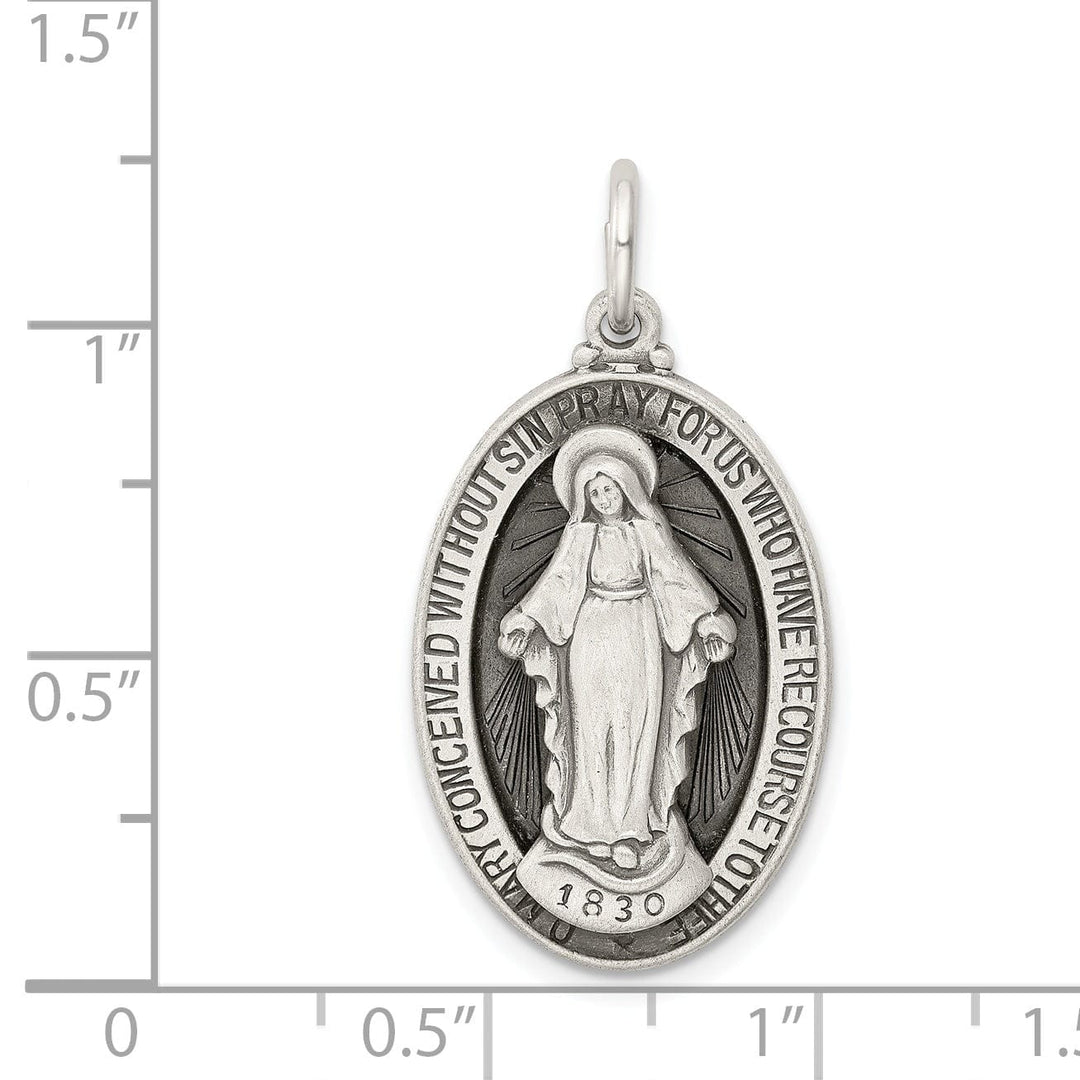 Sterling Silver Antiqued Miraculous Medal