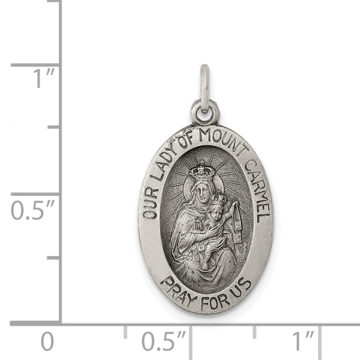 Silver Antiqued Our Lady of Mt.Carmel Medal