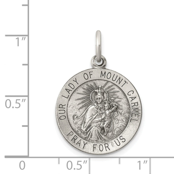 Sterling Silver Antiqued Our Lady of Mount Carmel