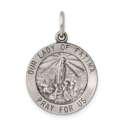 Sterling Silver Antiqued Our Lady of Fatima Medal at $ 22.3 only from Jewelryshopping.com