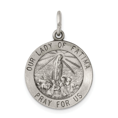 Sterling Silver Antiqued Our Lady of Fatima Medal at $ 22.3 only from Jewelryshopping.com