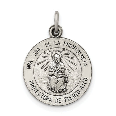 Sterling Silver Antiqued De La Providencia Medal at $ 14.62 only from Jewelryshopping.com