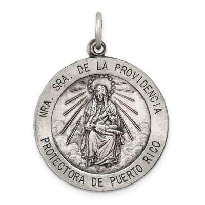 Sterling Silver Antiqued De La Providencia Medal at $ 22.3 only from Jewelryshopping.com