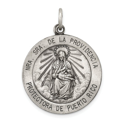 Sterling Silver Antiqued De La Providencia Medal at $ 49.73 only from Jewelryshopping.com