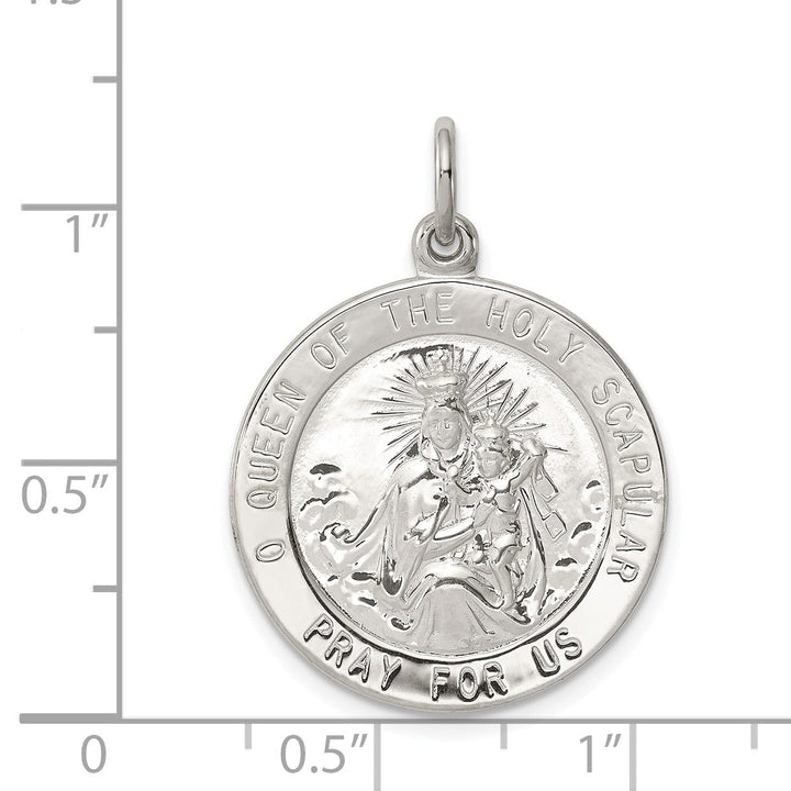 Sterling Silver Queen of the Holy Scapular Medal