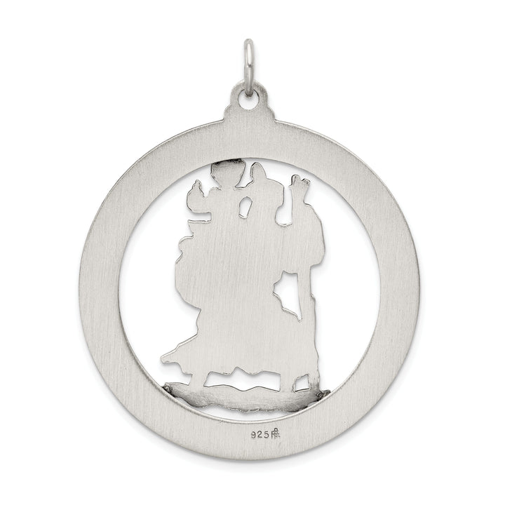 Sterling Silver Antiqued Saint Christopher Medal