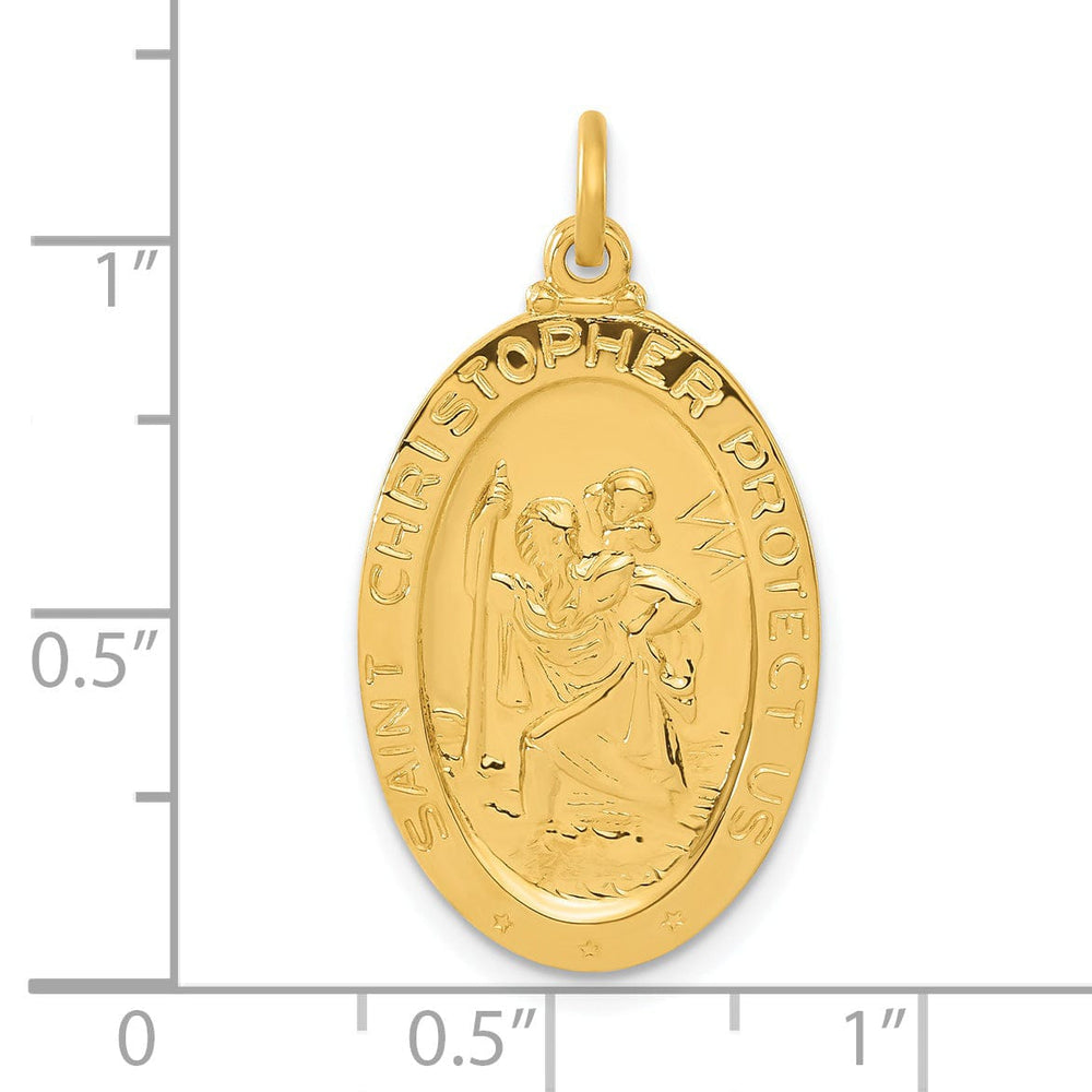 24k Gold-plated Silver St.Christopher Soccer Medal