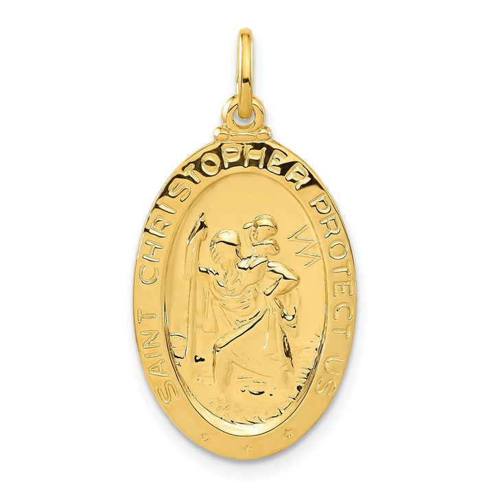 24k Gold-plated Silver St Christopher Baseball Med