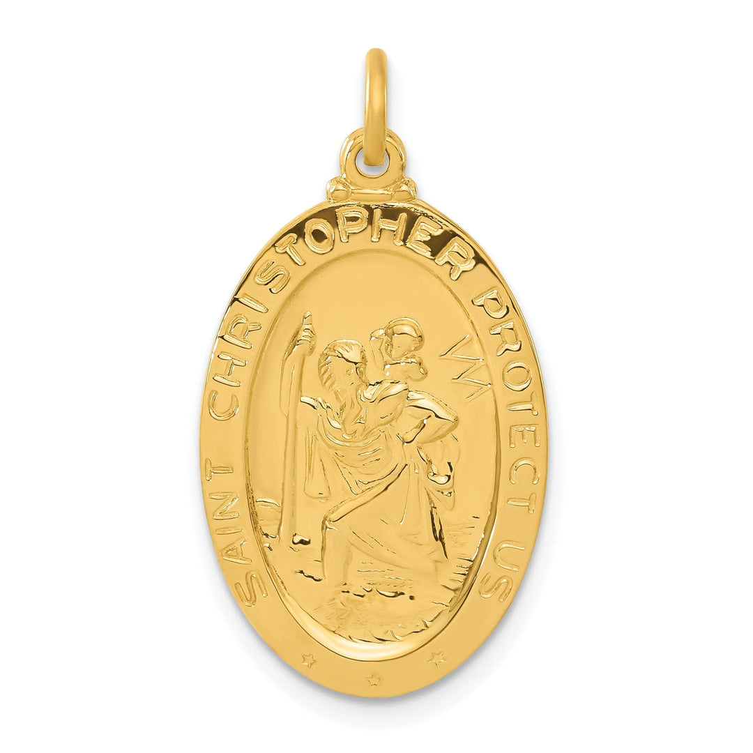 24k Gold-plated Silver St Christopher Golf Medal