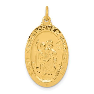 24k Gold-plated Silver St Christopher Golf Medal at $ 22 only from Jewelryshopping.com