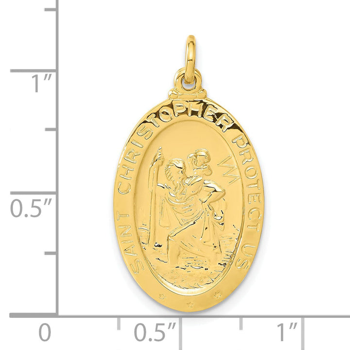 24k Gold-plated Silver StChristopher Tennis Medal