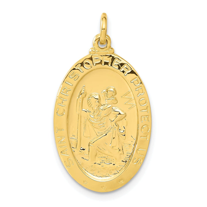 24k Gold-plated Silver StChristopher Tennis Medal