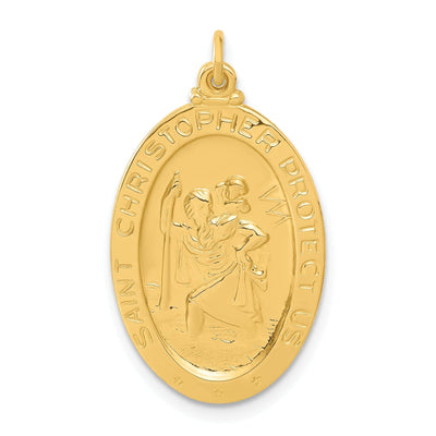 24k Gold-plated Silver St Christopher Hockey Medal at $ 22 only from Jewelryshopping.com