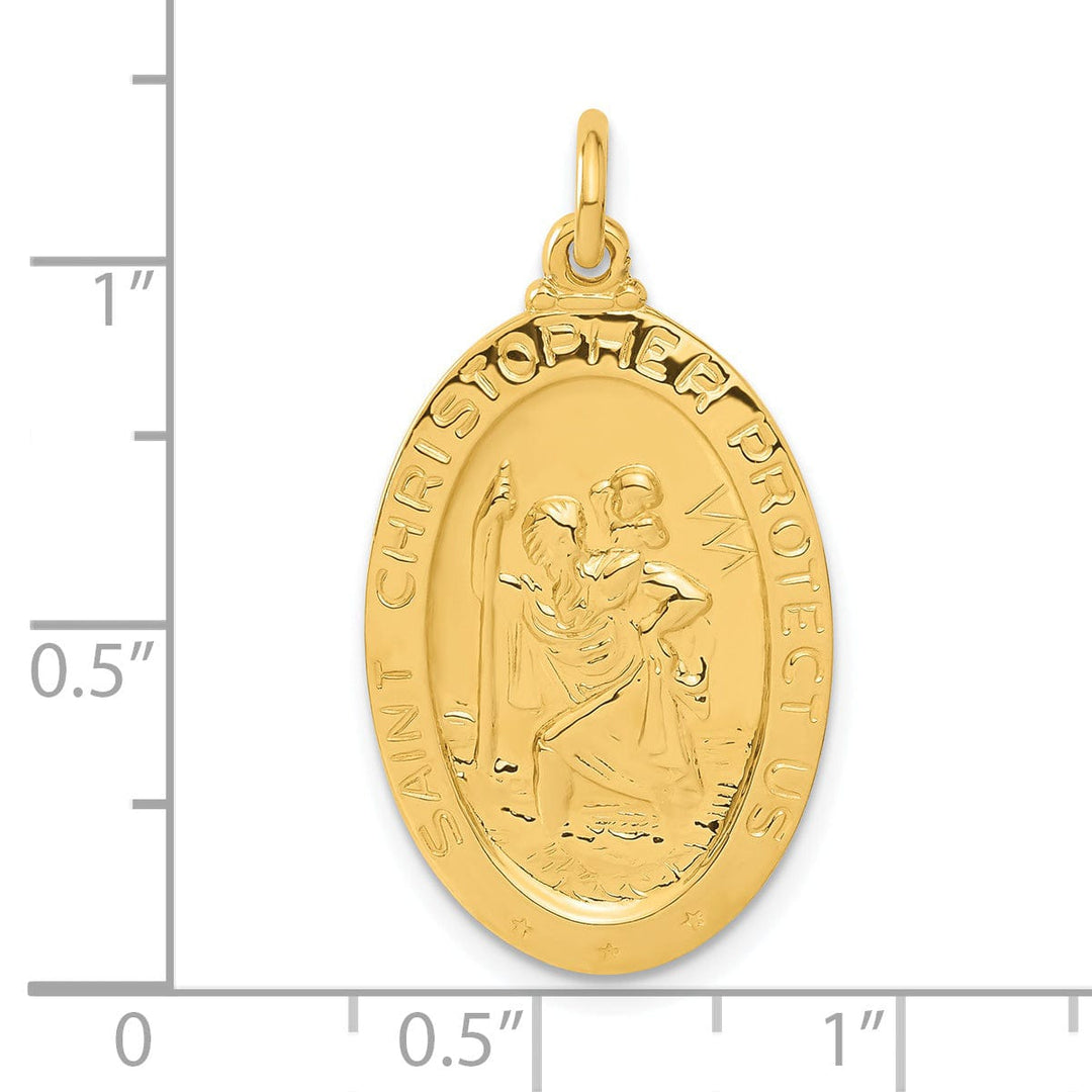 24k Gold-plated Silver StChristopher Bowling Medal