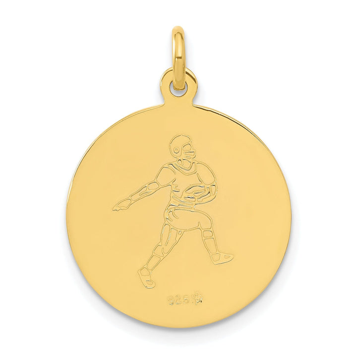 24 Gold-plated Silver StChristopher Football Medal