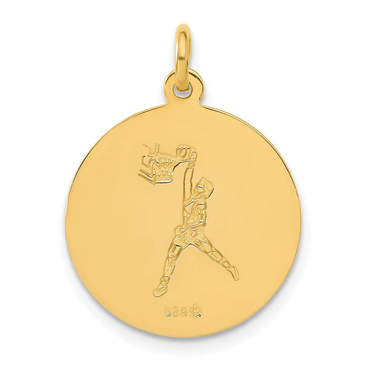 24 Gold-plated St Christopher Basketball Medal