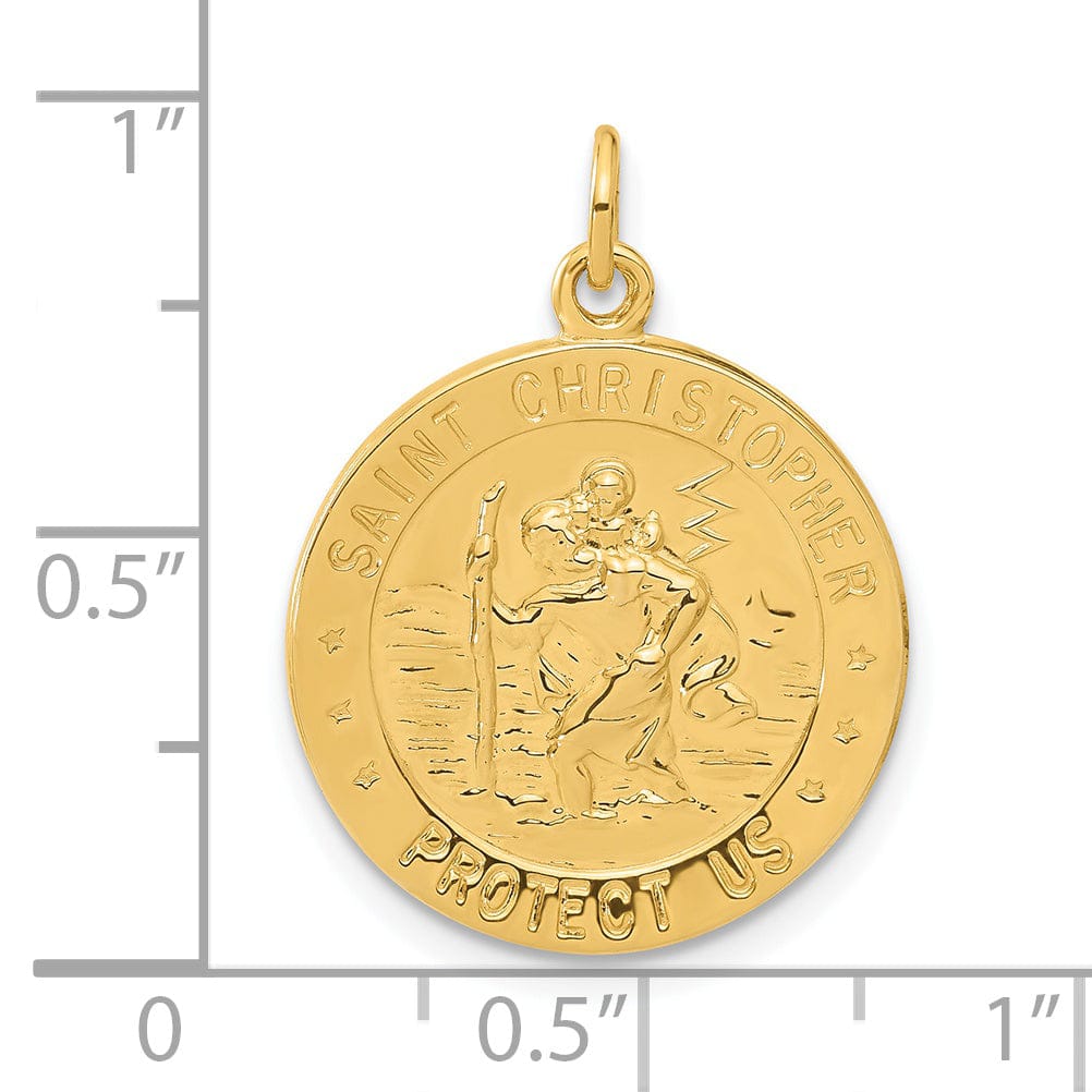 24k Gold-plated Silver St.Christopher Golf Medal