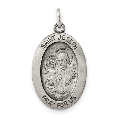 Sterling Silver Antiqued Saint Joseph Medal at $ 19.82 only from Jewelryshopping.com