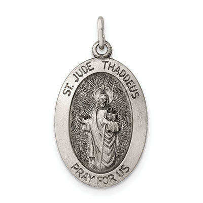 Sterling Silver Antiqued Saint Jude Thaddeus Medal at $ 18.06 only from Jewelryshopping.com