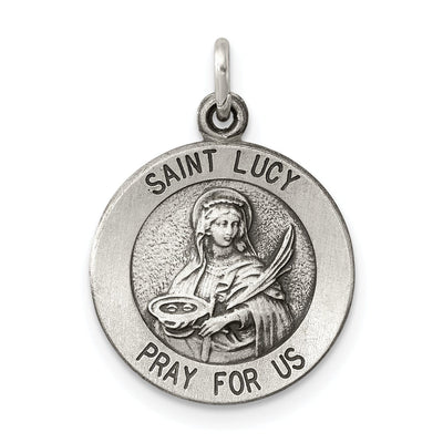 Sterling Silver Antiqued Saint Lucy Medal at $ 14.62 only from Jewelryshopping.com