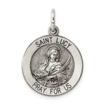 Sterling Silver Antiqued Saint Lucy Medal at $ 22.3 only from Jewelryshopping.com
