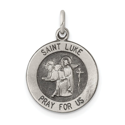 Sterling Silver Antiqued Saint Luke Medal at $ 13.6 only from Jewelryshopping.com