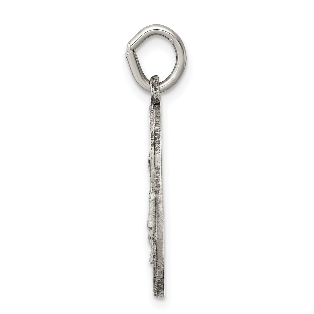 Sterling Silver Antiqued Saint Elizabeth Seton Med