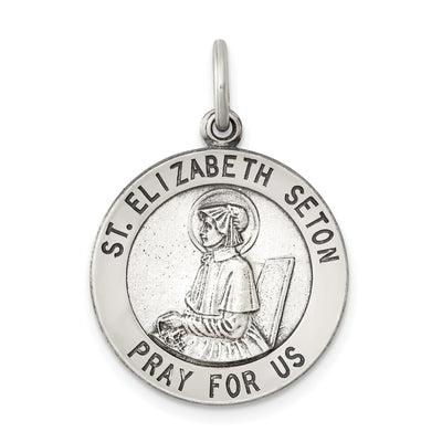 Sterling Silver Antiqued Saint Elizabeth Seton Med at $ 20.52 only from Jewelryshopping.com