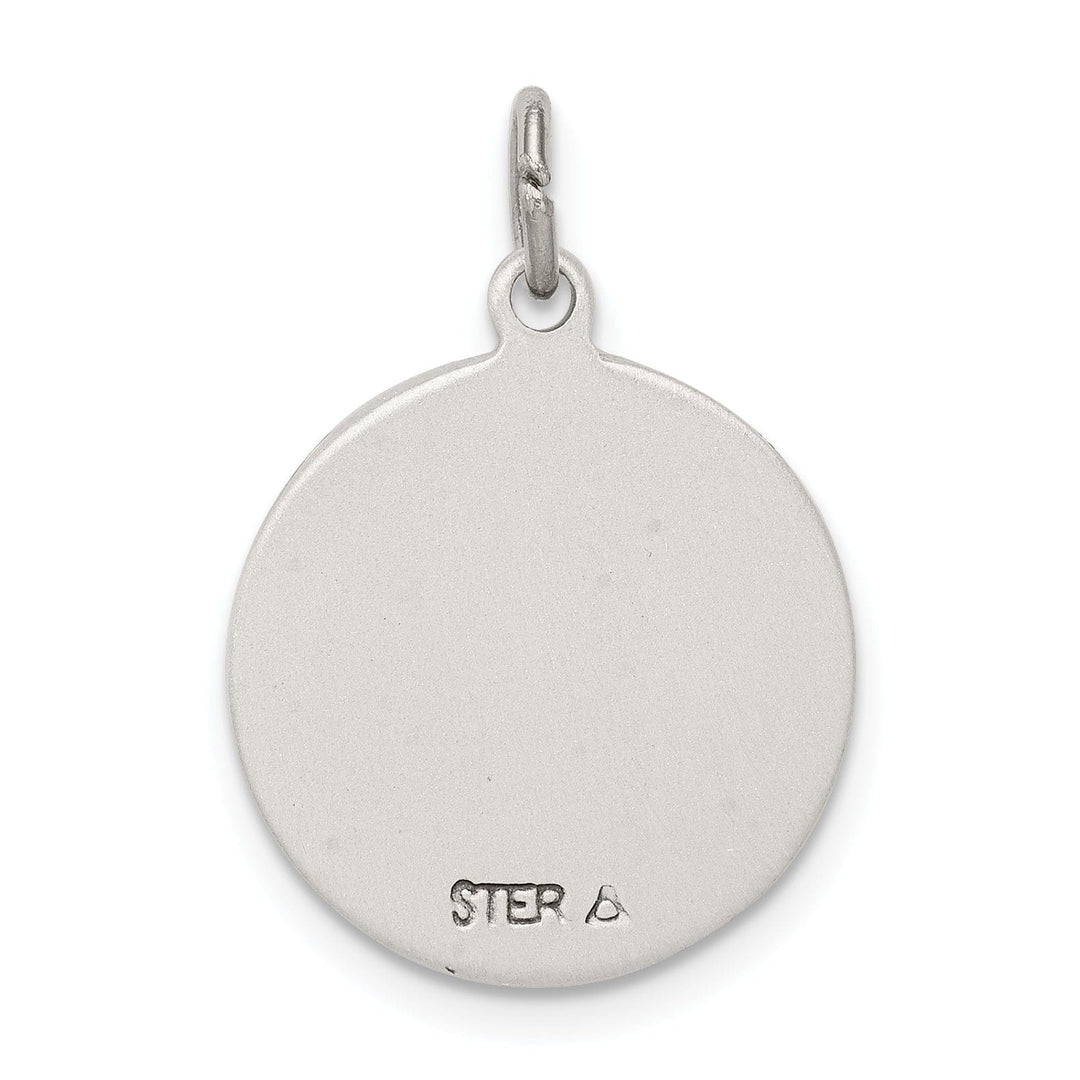 Sterling Silver Oxidized Saint Anne Medal