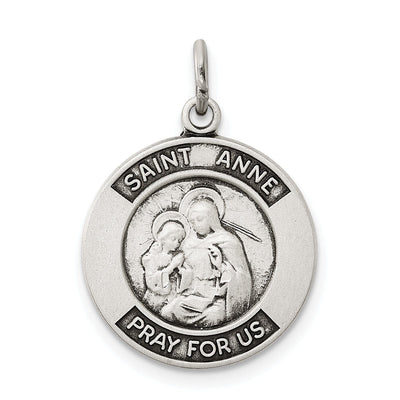 Sterling Silver Oxidized Saint Anne Medal at $ 29.95 only from Jewelryshopping.com