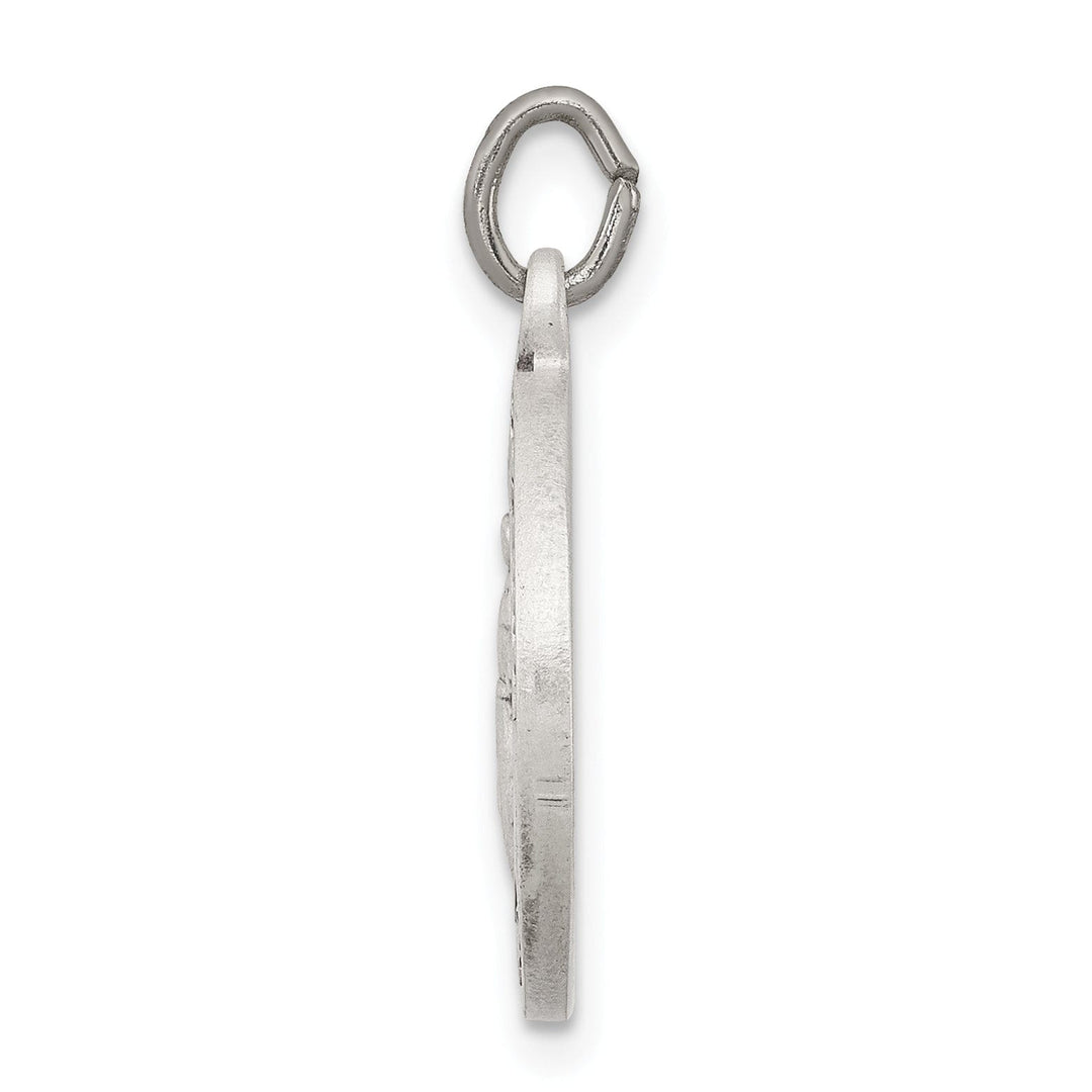 Silver Oxidized Saint Francis of Assisi Medal