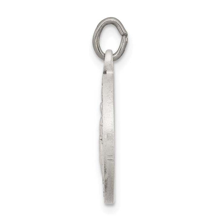Silver Oxidized Saint Francis of Assisi Medal