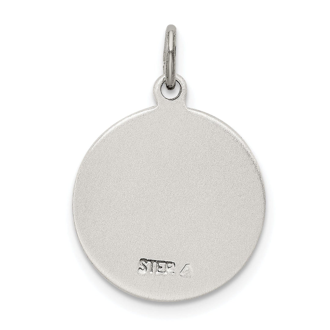 Silver Oxidized Saint Francis of Assisi Medal