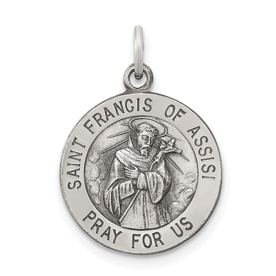 Silver Antiqued Saint Francis of Assisi Medal at $ 14.62 only from Jewelryshopping.com
