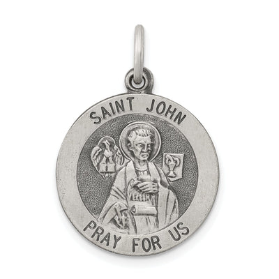 Sterling Silver Antiqued Saint John Medal at $ 22.3 only from Jewelryshopping.com