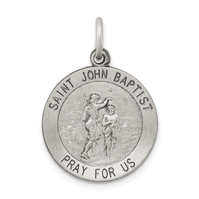 Silver Antiqued Saint John the Baptist Medal at $ 22.3 only from Jewelryshopping.com