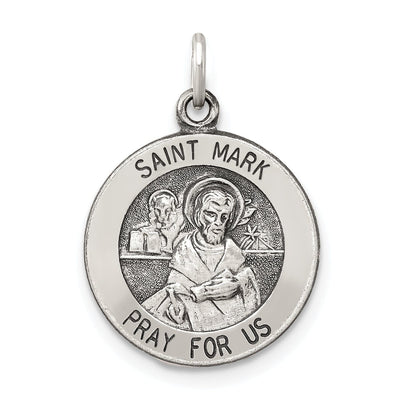 Sterling Silver Antiqued Saint Mark Medal at $ 14.62 only from Jewelryshopping.com