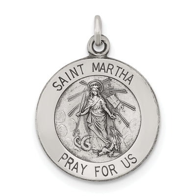 Sterling Silver Antiqued Saint Martha Medal at $ 14.62 only from Jewelryshopping.com