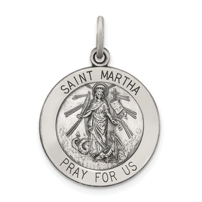 Sterling Silver Antiqued Saint Martha Medal at $ 22.3 only from Jewelryshopping.com