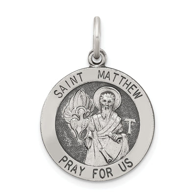 Sterling Silver Antiqued Saint Matthew Medal at $ 22.3 only from Jewelryshopping.com