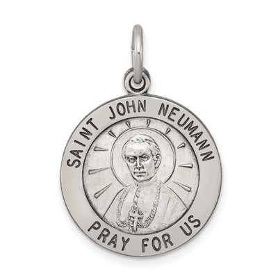 Sterling Silver Antiqued Saint John Neuman Medal at $ 22.3 only from Jewelryshopping.com