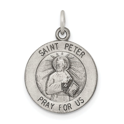 Sterling Silver Antiqued Saint Peter Medal at $ 14.62 only from Jewelryshopping.com