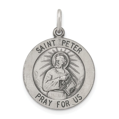 Sterling Silver Antiqued Saint Peter Medal at $ 22.3 only from Jewelryshopping.com