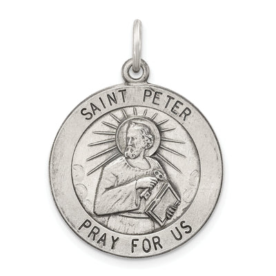 Sterling Silver Antiqued Saint Peter Medal at $ 43.51 only from Jewelryshopping.com