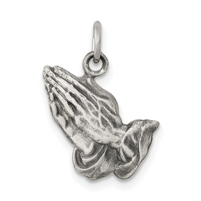 Sterling Silver Antiqued Praying Hands Charm at $ 21.8 only from Jewelryshopping.com