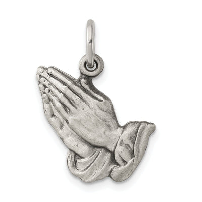 Sterling Silver Antiqued Praying Hands Charm at $ 26.8 only from Jewelryshopping.com