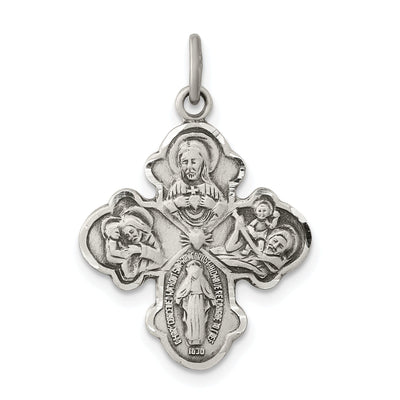 Sterling Silver Antiqued 4-way Medal at $ 24.02 only from Jewelryshopping.com