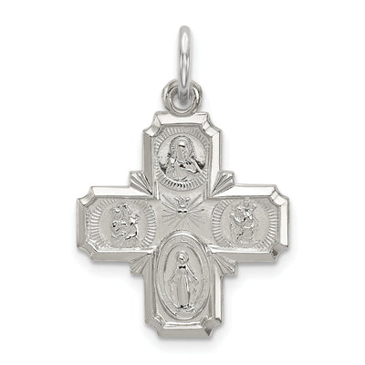 Sterling Silver 4-way Medal at $ 33.26 only from Jewelryshopping.com